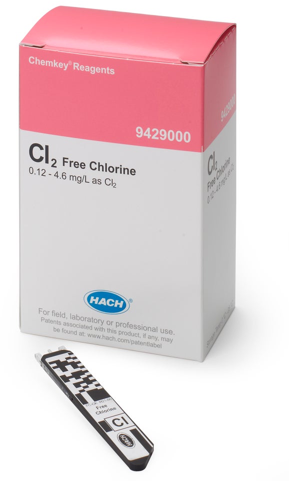 free chlorine chemkey reagents (box of 25) HACH Chemkey Free Chlorine reagent box